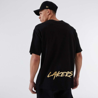 New Era NBA Los Angeles Lakers Metallic Logo T-Shirt ''Black''