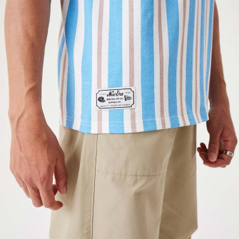 New Era Stripe Open Oversized T-Shirt ''Blue''