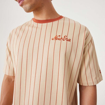 New Era Pinstripe Oversized T-Shirt ''Light Beige''