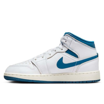 Air Jordan 1 Mid SE Kids Shoes ''Industrial Blue'' (GS)