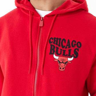 New Era NBA Chicago Bulls Script Full-Zip Hoodie ''Red''