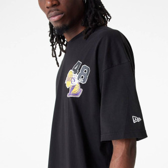 New Era NBA LA Lakers Arch Wordmark Oversized T-Shirt ''Black''