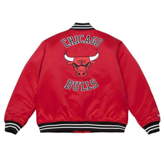 M&N NBA Chicago Bulls Heavyweight Satin Jacket ''Red''