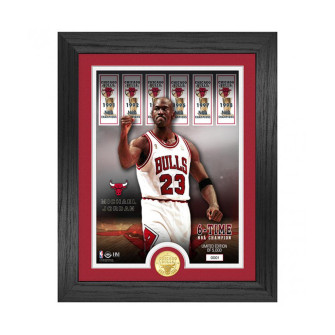 NBA Chicago Bulls 6-Time Champion Michael Jordan Photo 