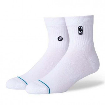Stance NBA Logoman Quarter Socks ''White''