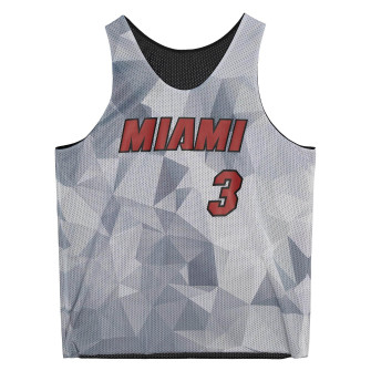 M&N NBA Miami Heat Dwyane Wade Reversible Mesh Jersey ''Black/Grey''