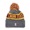 Kid's New Era Cleveland Caveliers NBA On Court Collection Pom Knit Hat