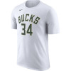 Nike NBA Giannis Antetokounmpo Milwaukee Bucks T-Shirt ''White''