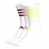 adidas 3-Stripes Cushioned Crew Socks 3-Pack ''Yellow/Pink/Black''