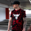 New Era Oil Slick Print Chicago Bulls T-Shirt ''Red''